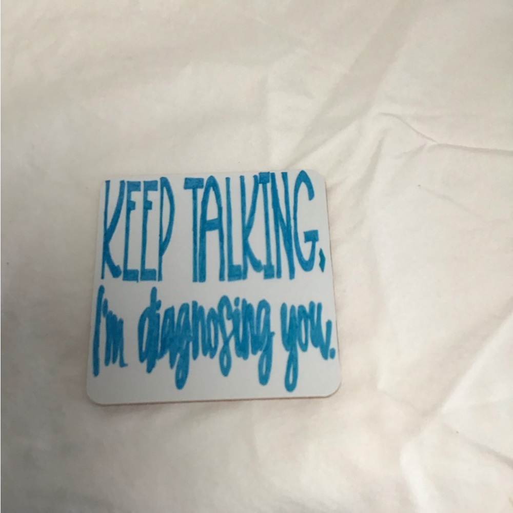 Blue Text Coaster - Picture 2 of 3
